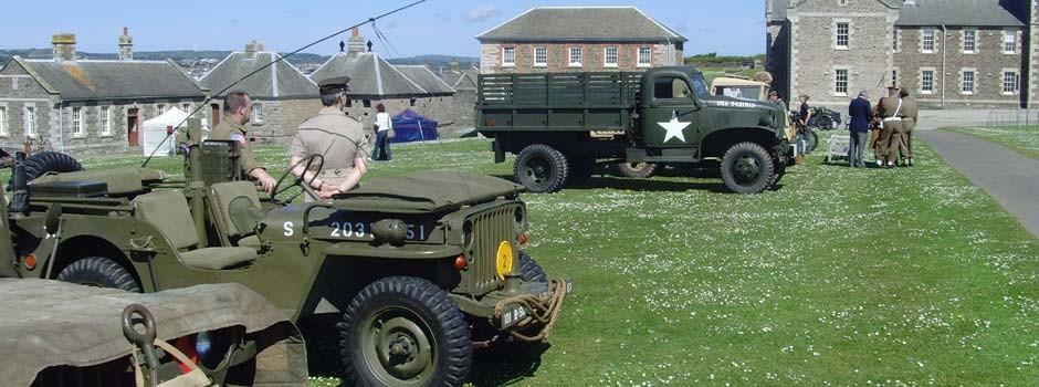 WW2 re-enactment at Pendennis castle in Falmouth